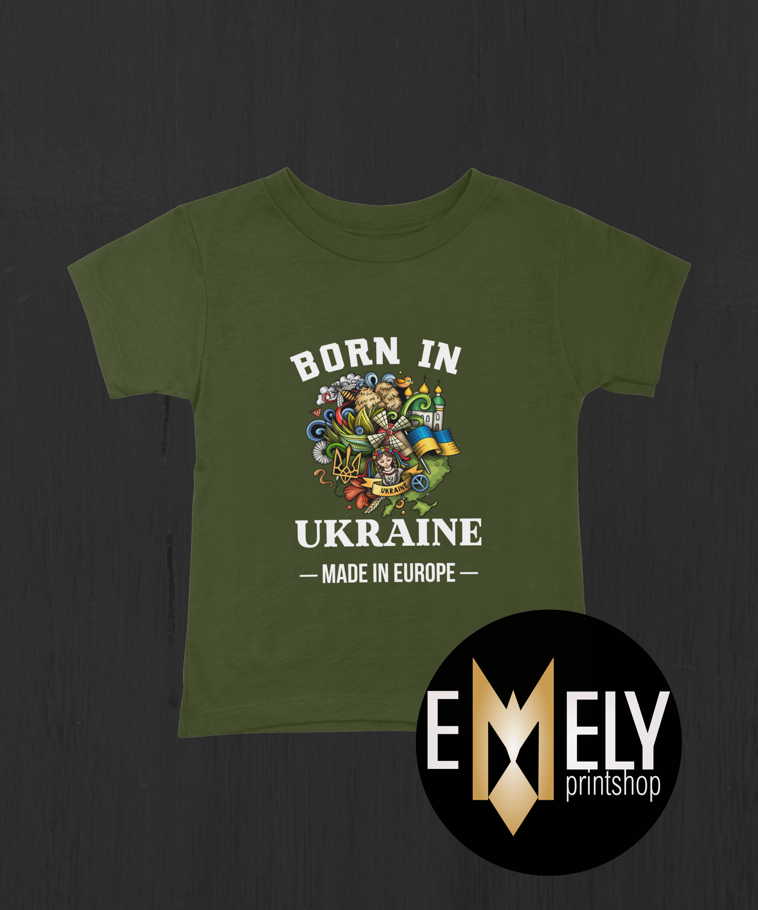 Born in Ukraine – Made in Europe | Ukrainian Pride Statement T-Shirt