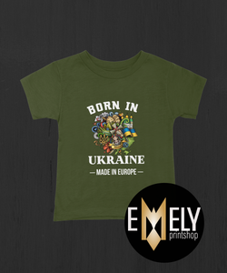 Born in Ukraine – Made in Europe | Ukrainian Pride Statement T-Shirt