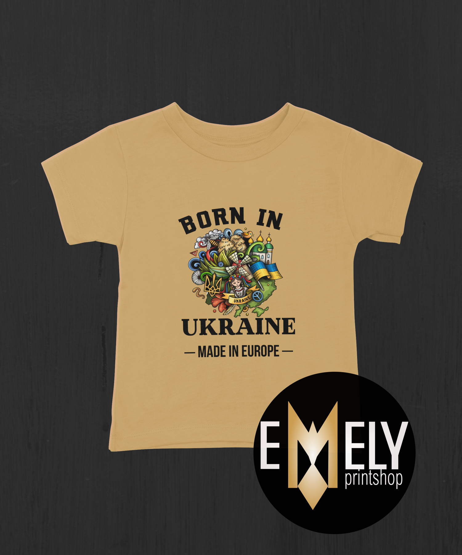 Born in Ukraine – Made in Europe | Ukrainian Pride Statement T-Shirt