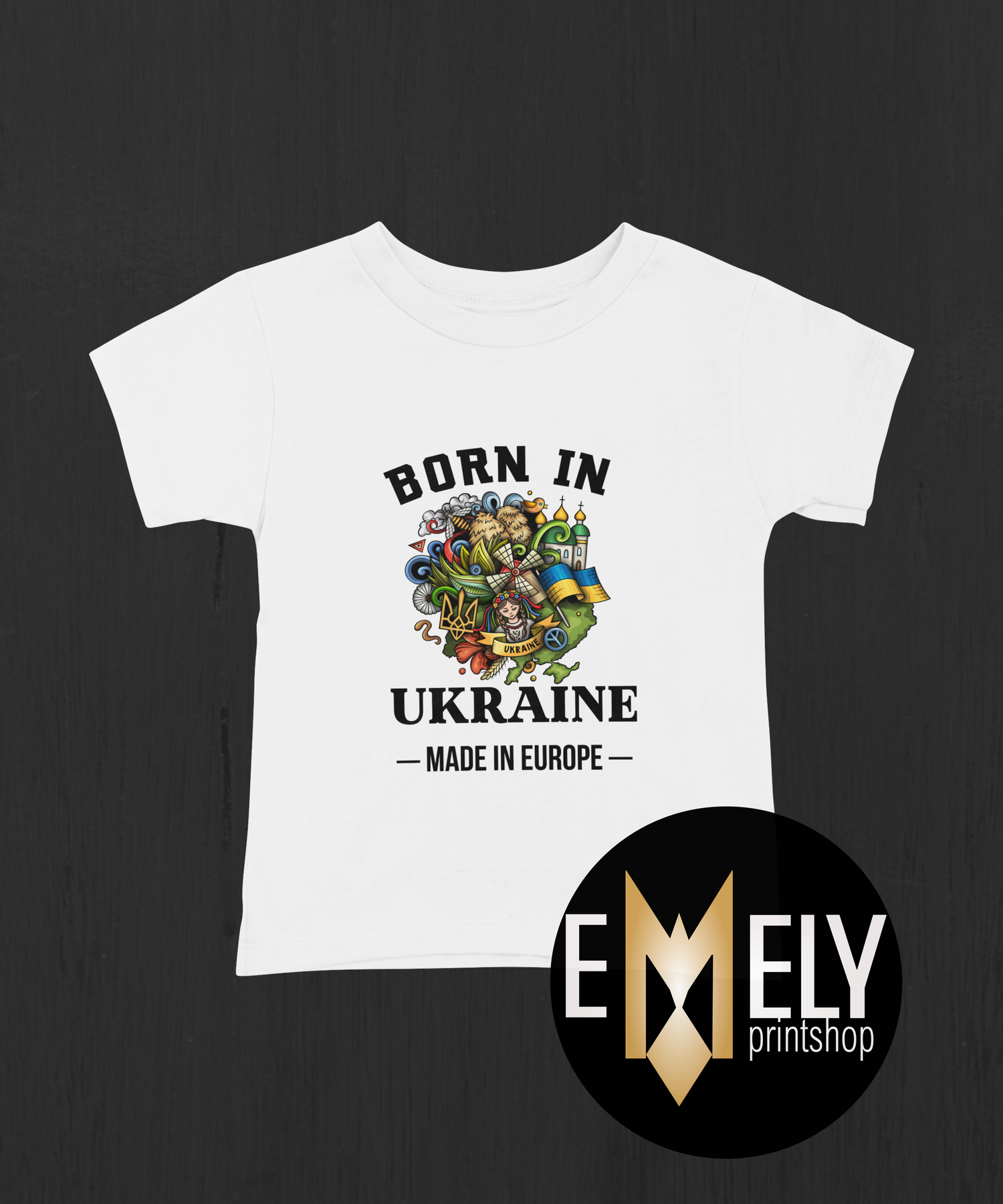 Born in Ukraine – Made in Europe | Ukrainian Pride Statement T-Shirt