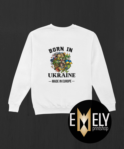 BORN IN UKRAINE – MADE IN EUROPE | Ukrainian Pride Hoodie