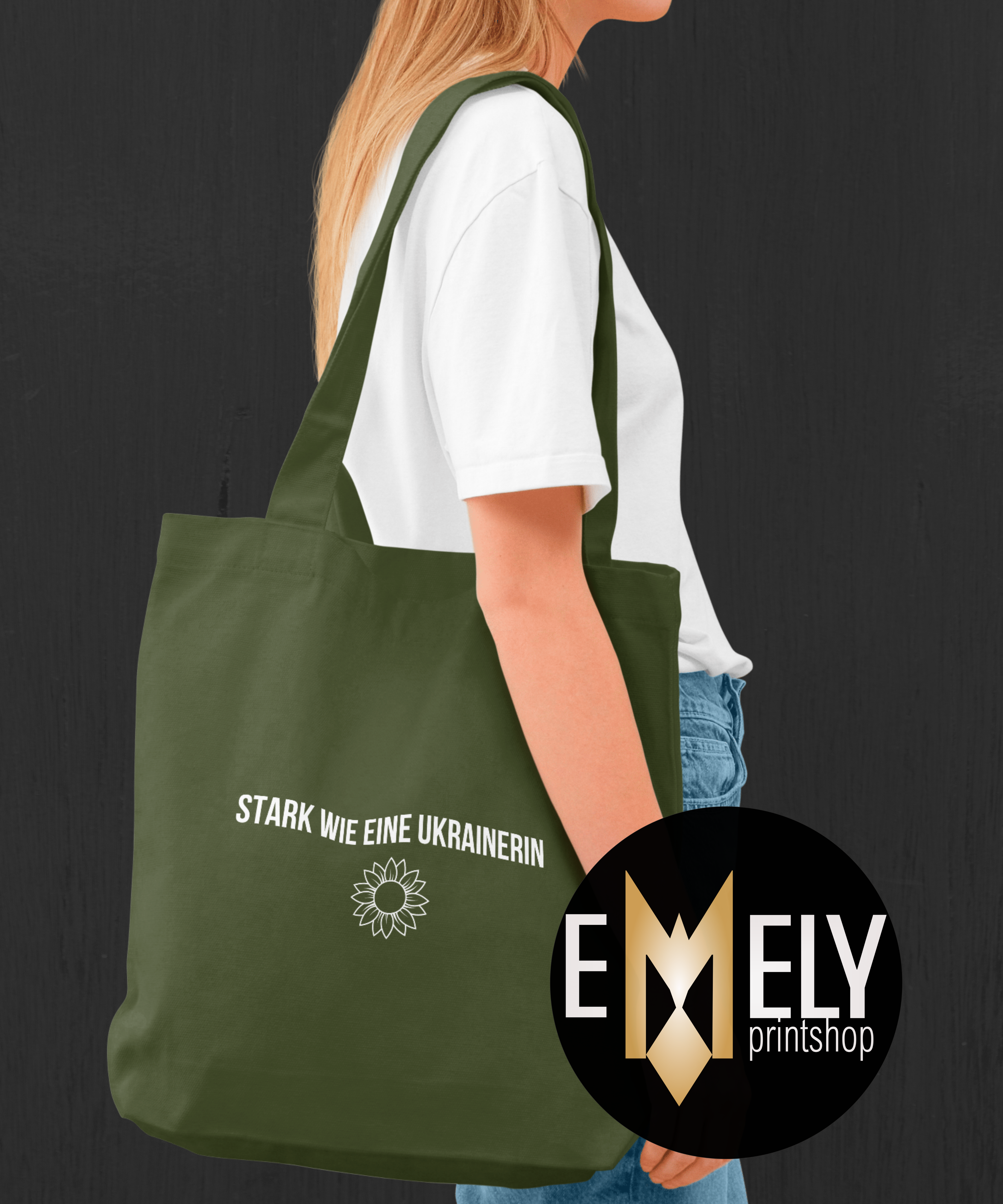 STARK WIE EINE UKRAINERIN – Sunflower Tote Bag