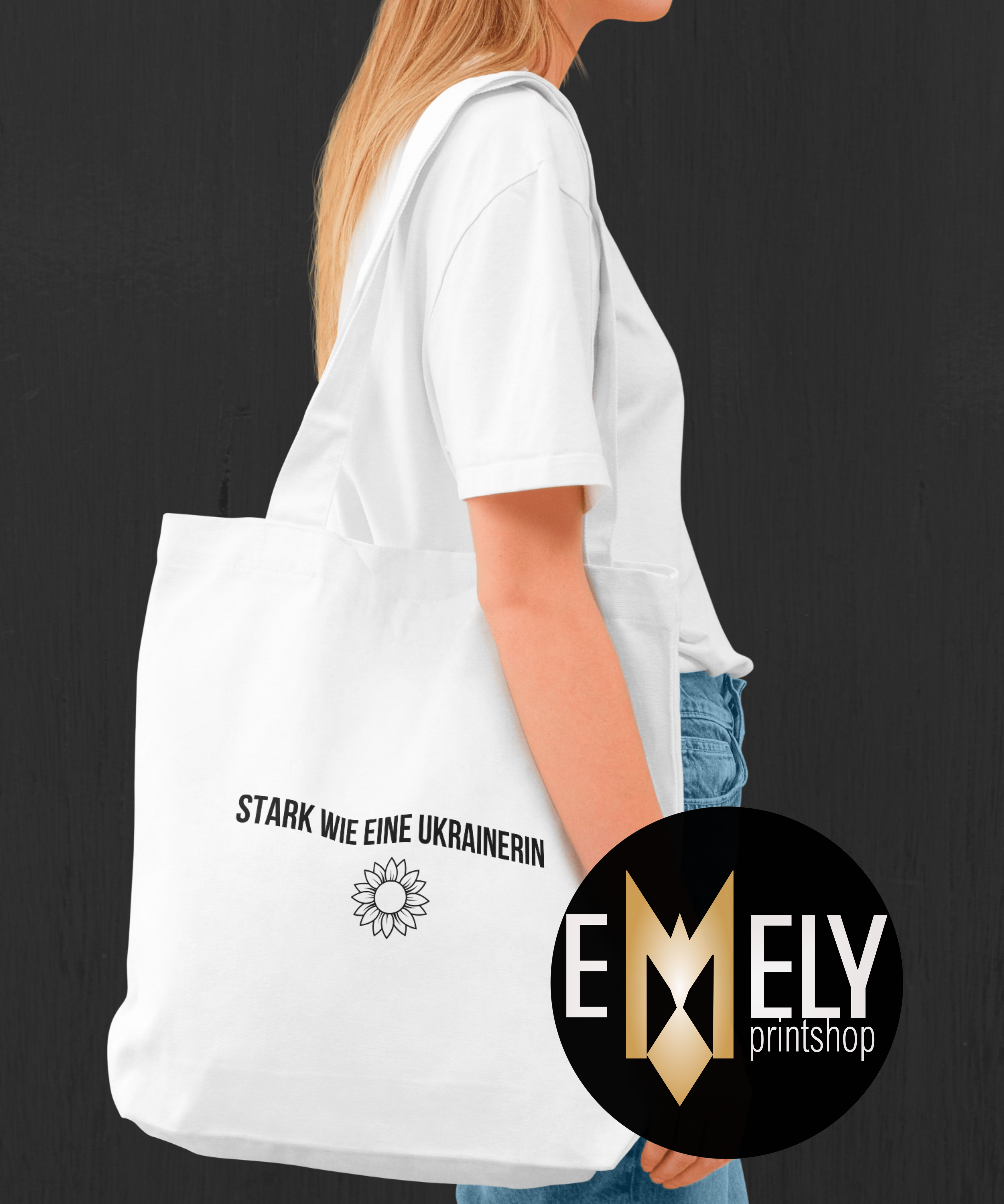 STARK WIE EINE UKRAINERIN – Sunflower Tote Bag
