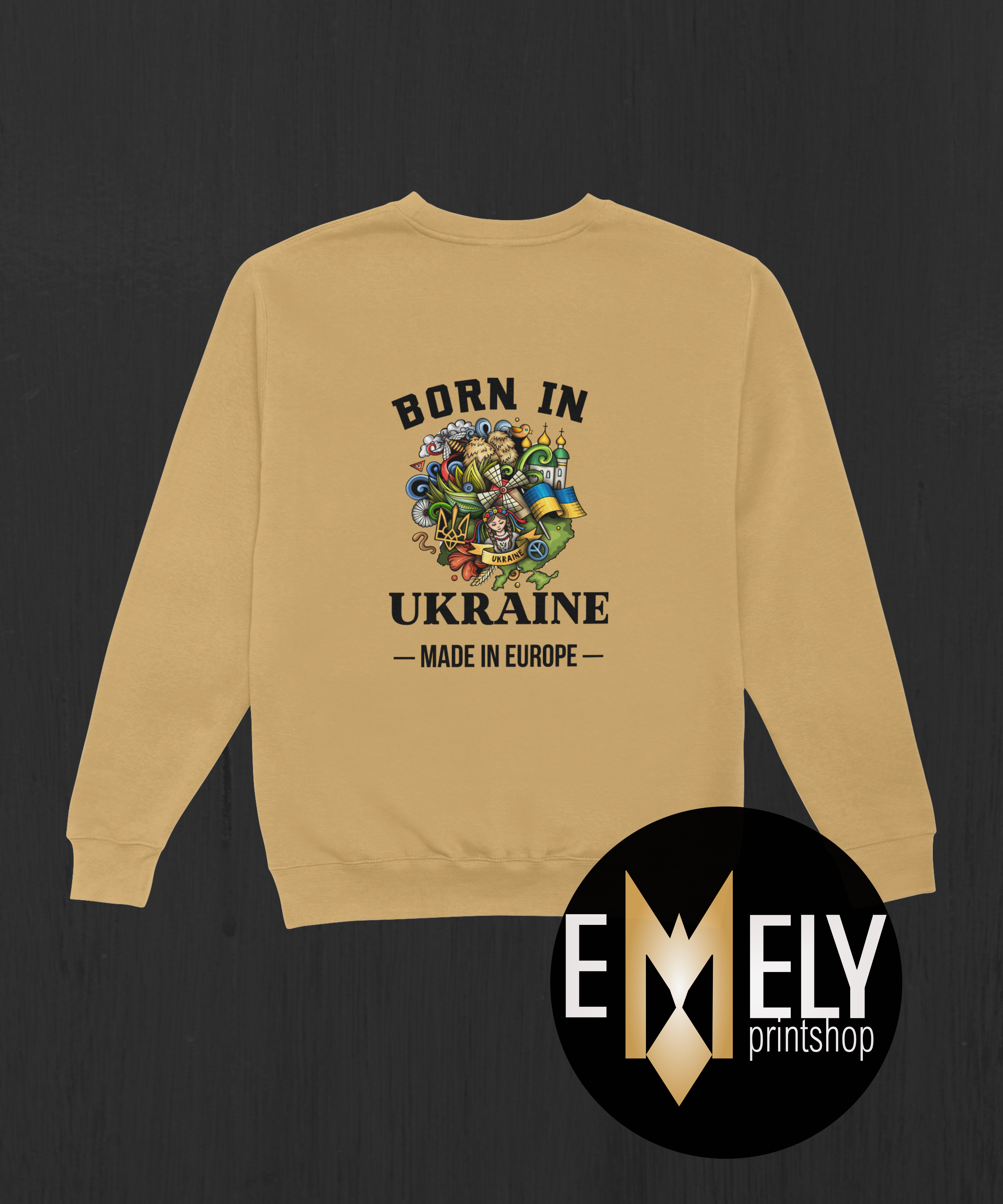 BORN IN UKRAINE – MADE IN EUROPE | Ukrainian Pride Hoodie