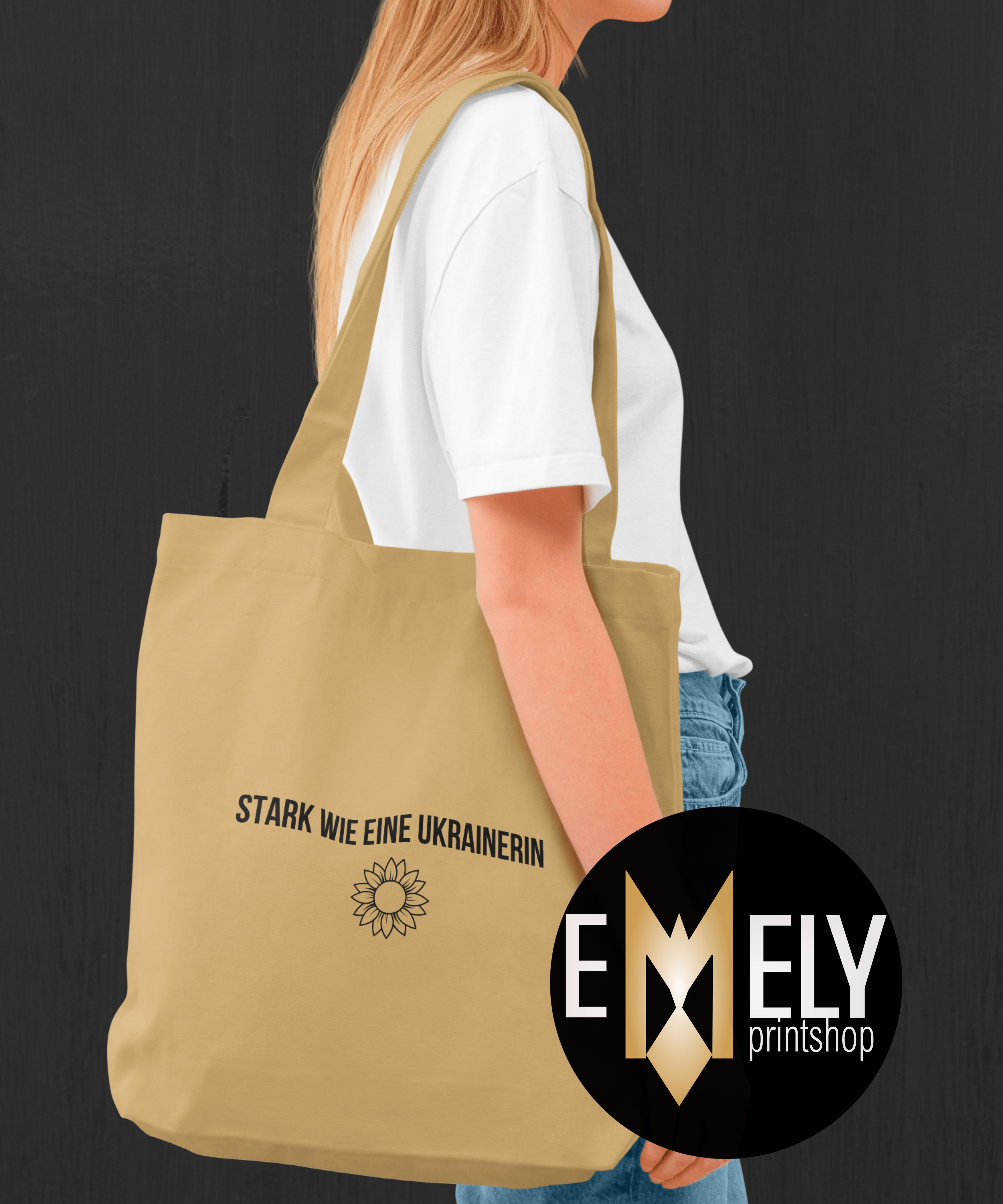 STARK WIE EINE UKRAINERIN – Sunflower Tote Bag